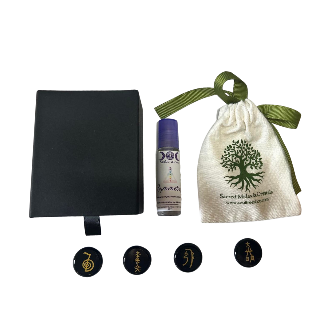 Reiki gift box with crystals and chakra oil