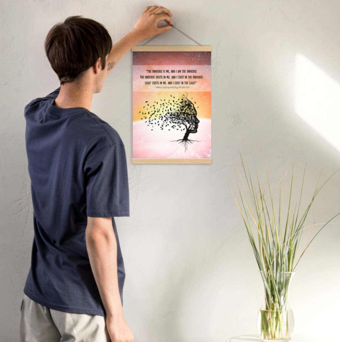 The Universe is Me - Reiki Poster with hangers